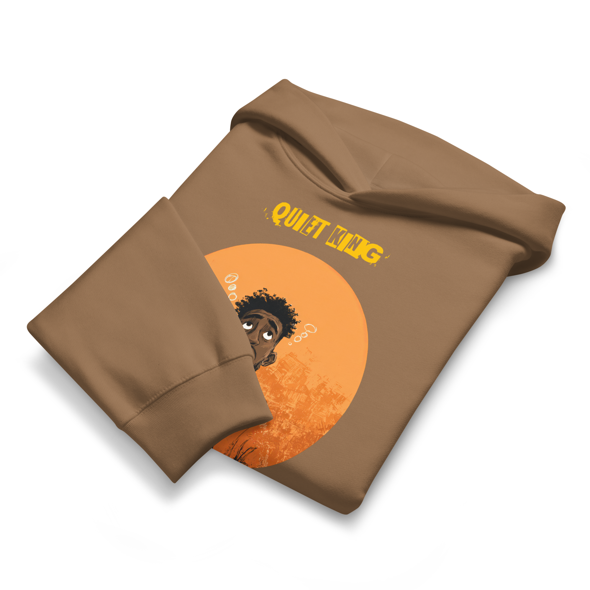 Xantho Philos™ Oversized Hoodie in Vintage Brown for men, premium oversized streetwear with a warm neutral tone