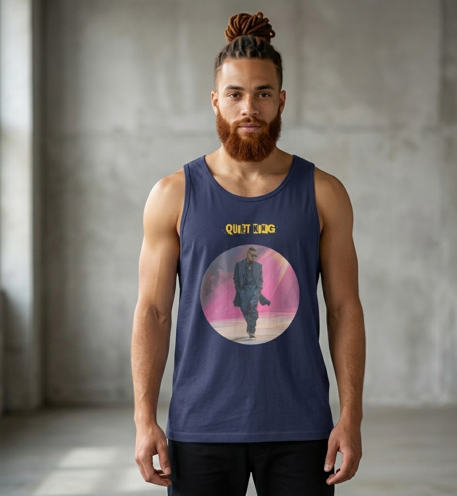 IntrovertedAlpha™ Tank Top in Harbor Blue for men, lightweight premium tank top with a clean casual tone