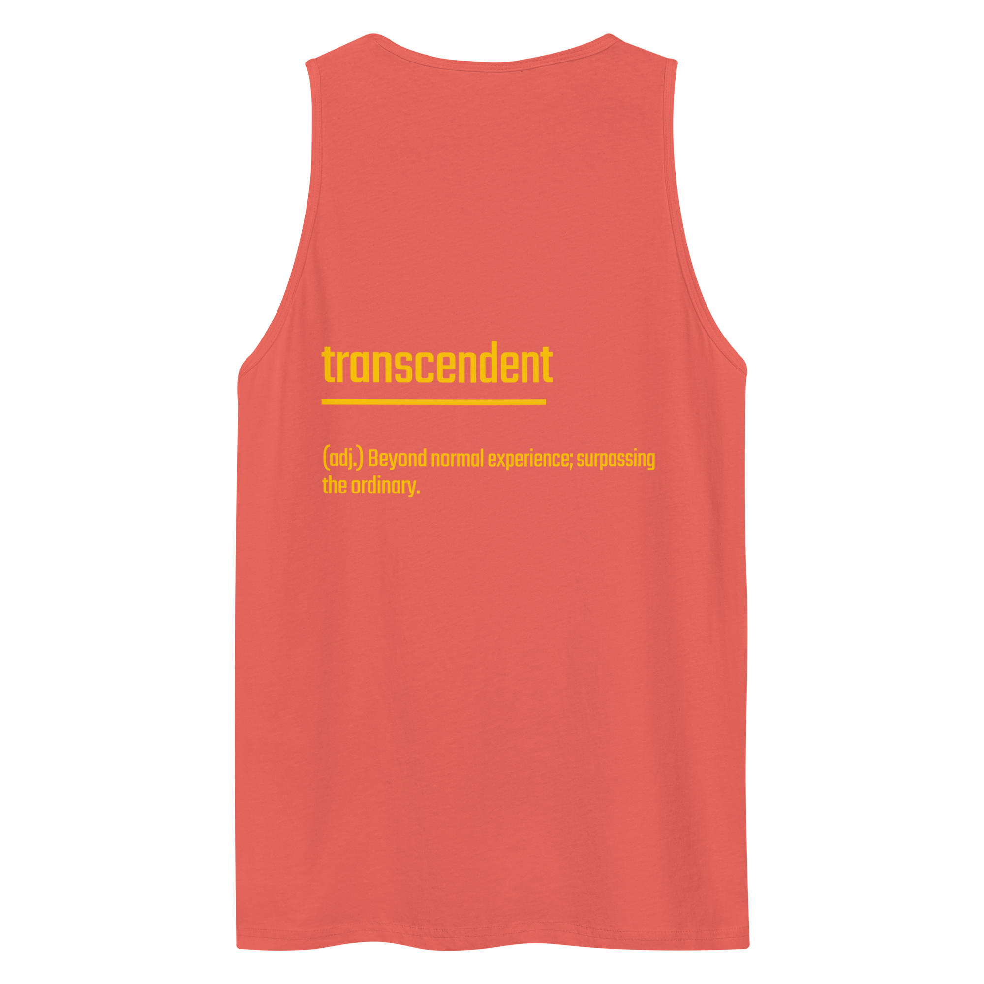 IntrovertedAlpha™ Tank Top in Coral for men, lightweight summer tank top with a vibrant casual tone