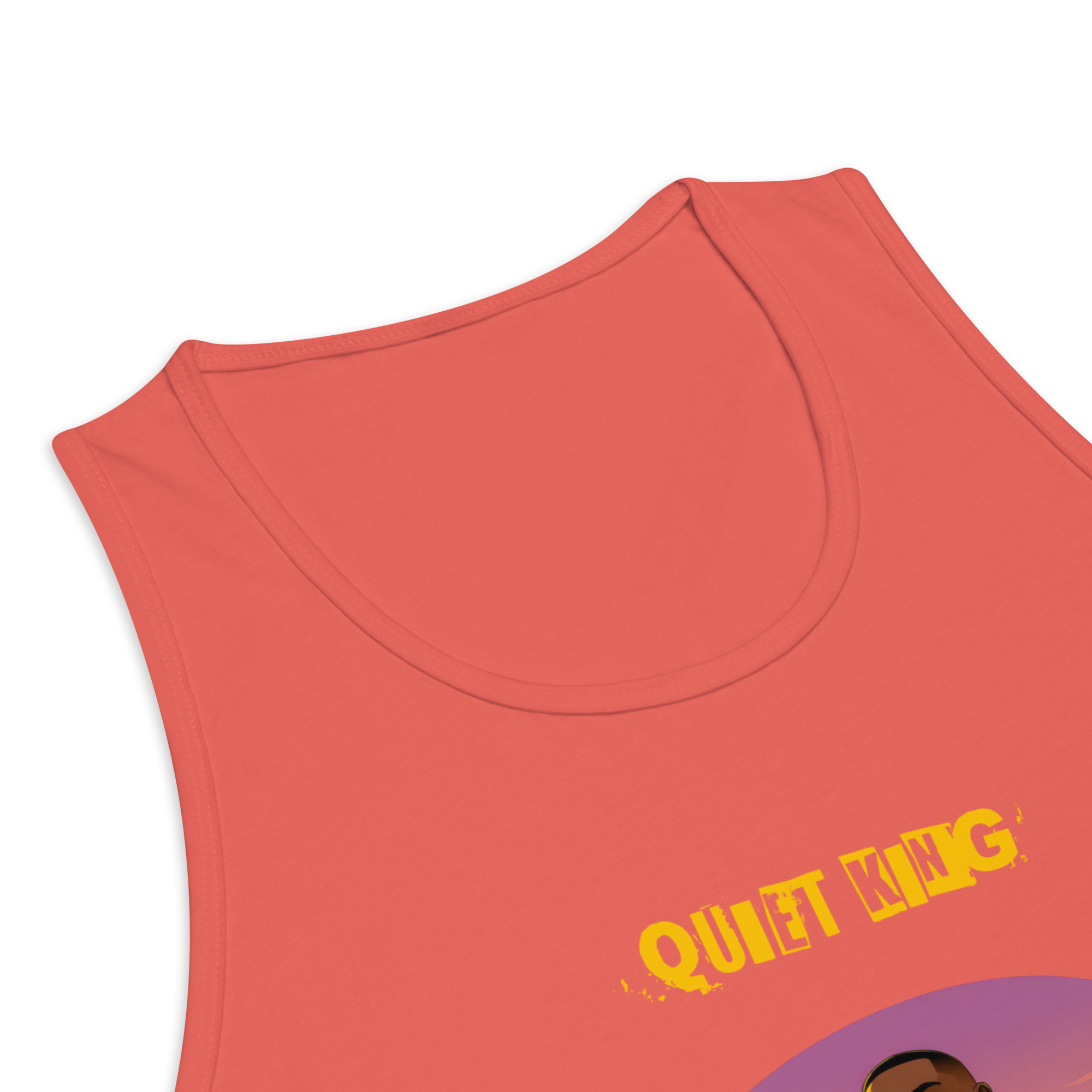 IntrovertedAlpha™ Tank Top in Coral for men, lightweight summer tank top with a vibrant casual tone