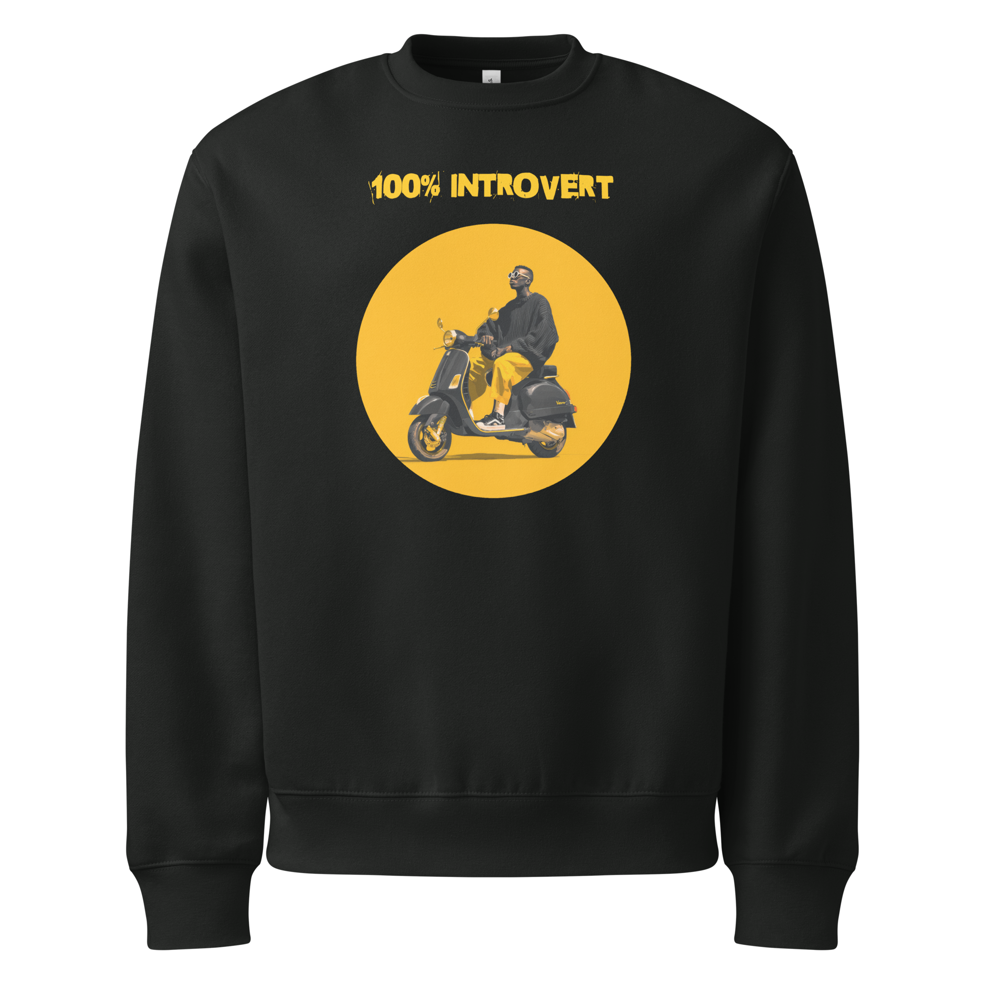 Xantho Philos™ Oversized Sweatshirt in Vintage Black for men, washed heavyweight sweatshirt with a relaxed oversized fit