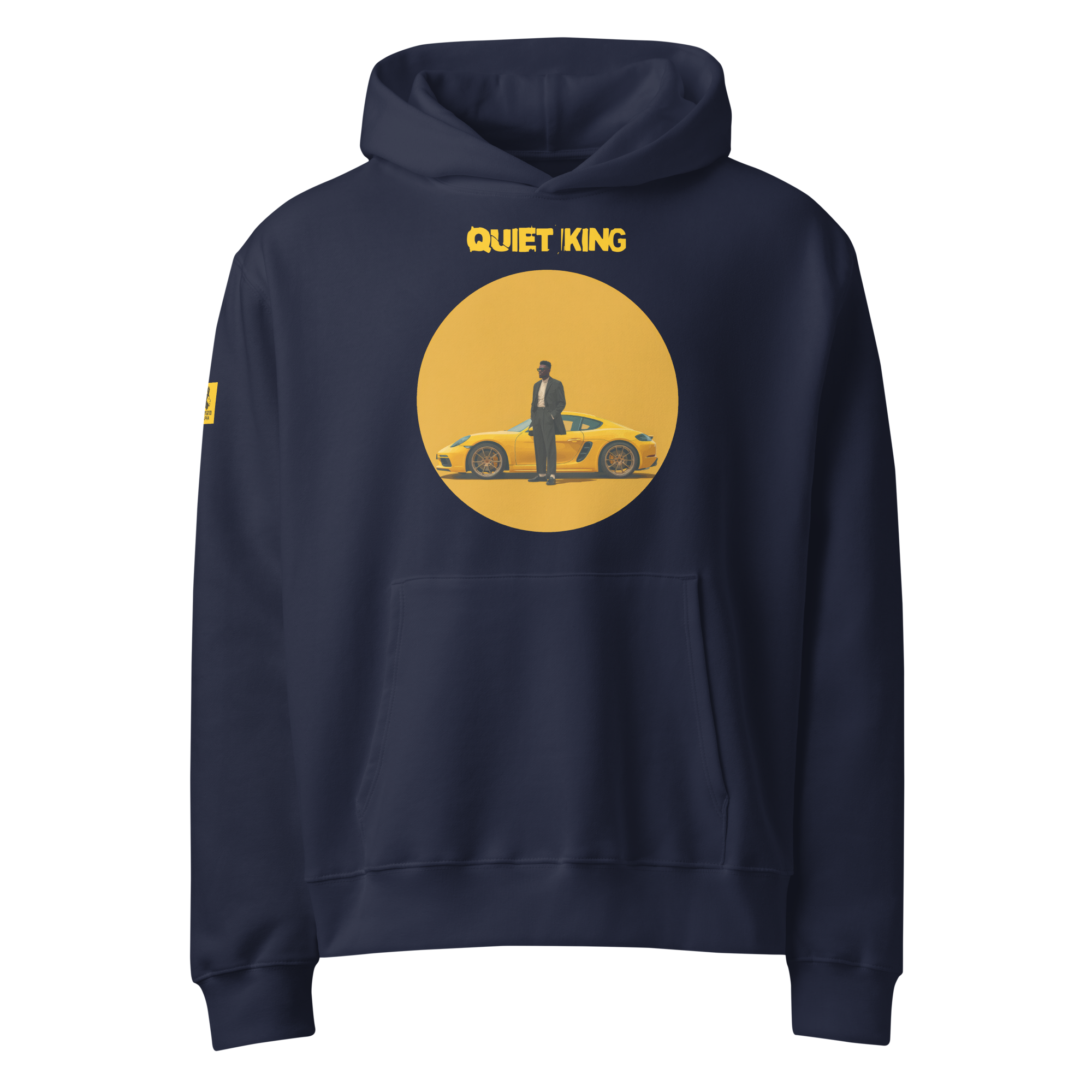 Xantho Philos™ Oversized Hoodie in Navy for men, minimalist heavyweight hoodie with a relaxed streetwear fit