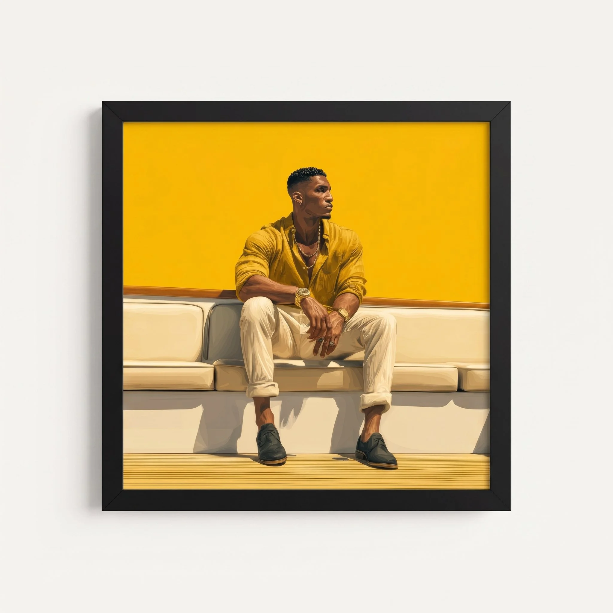 Sit With the Vision — Premium Luster Framed Wall Art