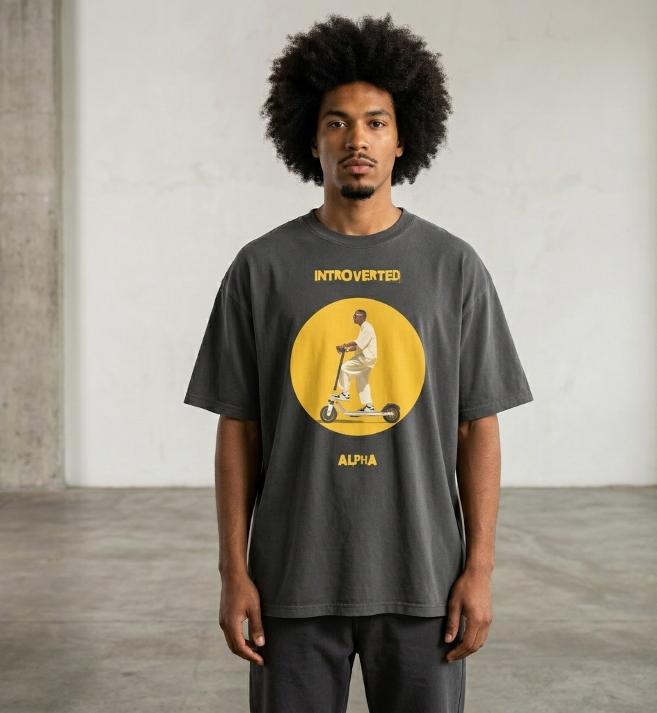 Xantho Philos™ Oversized Faded T-Shirt in Faded Black for men, vintage-wash streetwear with a relaxed oversized fit