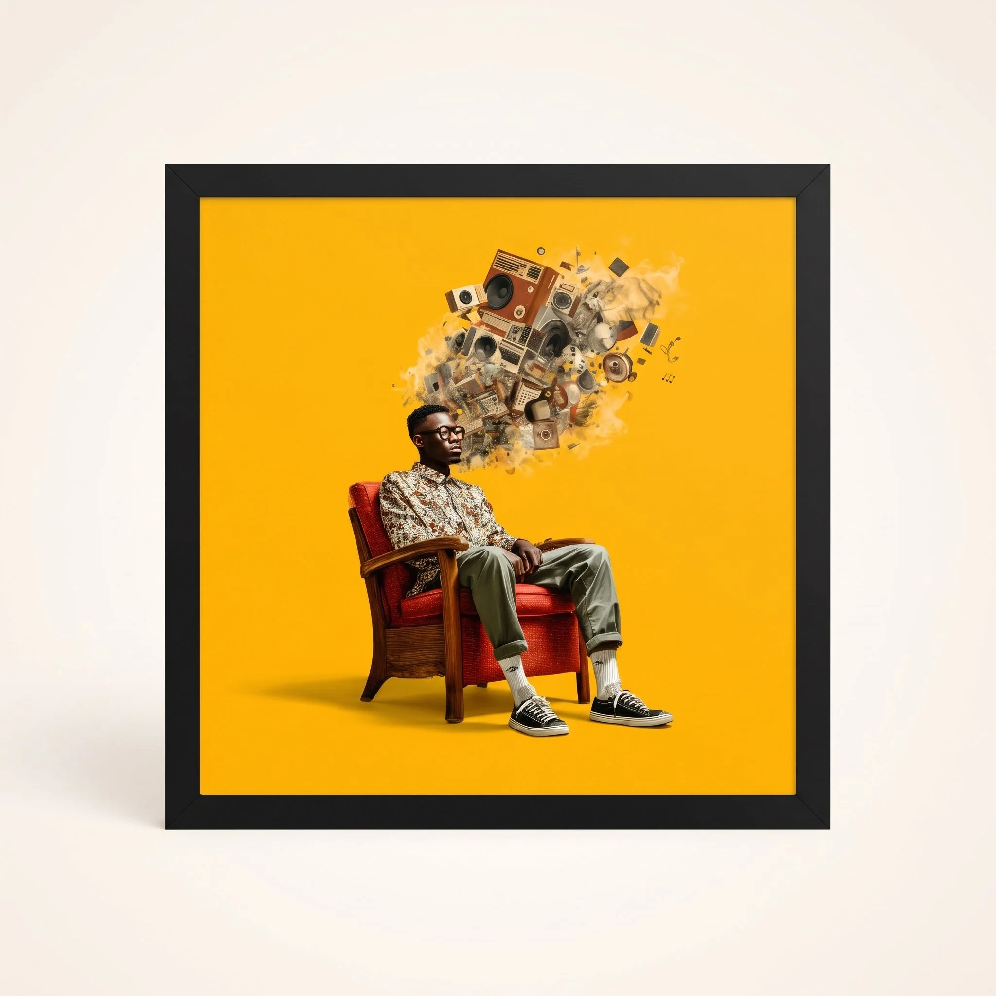 Protect Your Attention — Premium Luster Framed Wall Art