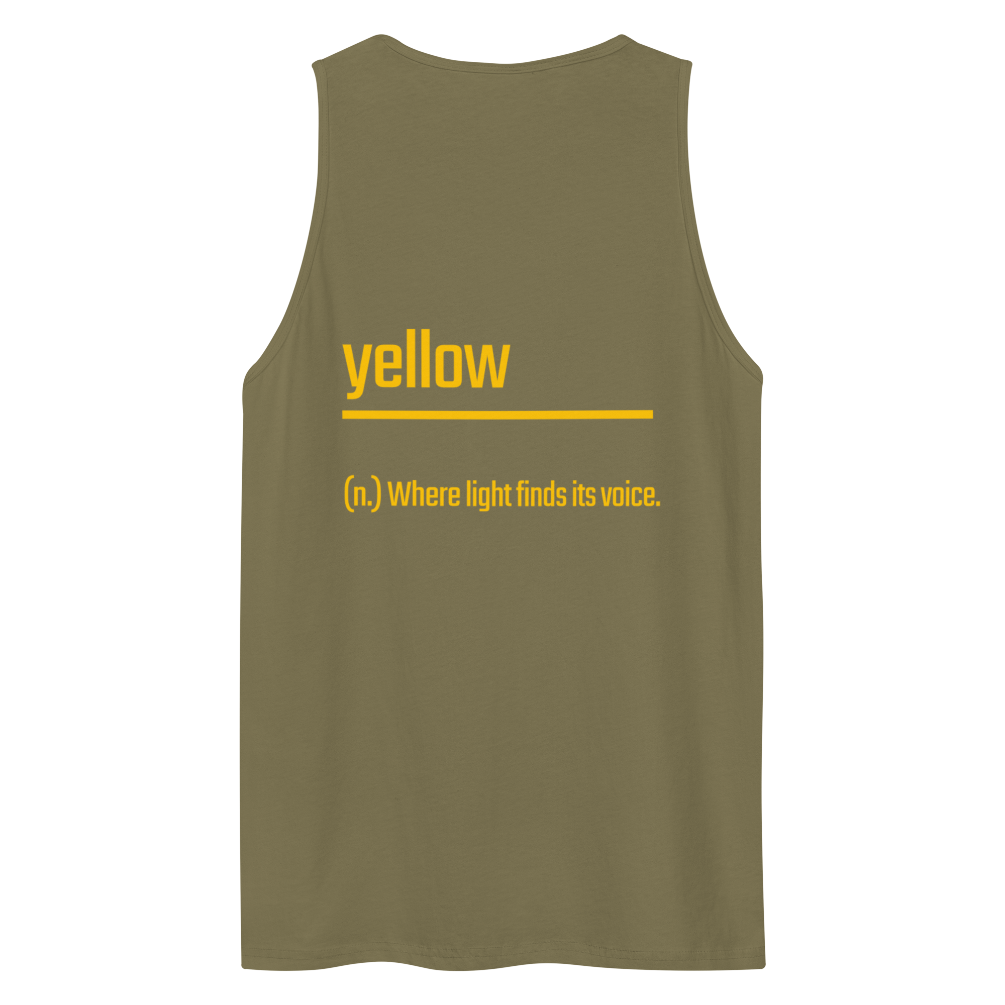 Xantho Philos™ Tank Top in Military Green for men, athletic streetwear tank with a grounded utilitarian tone