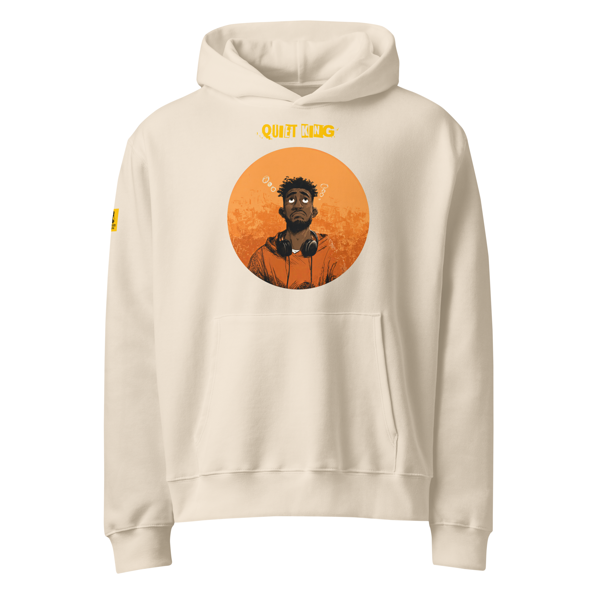 Xantho Philos™ Oversized Hoodie in Dust for men, soft neutral heavyweight hoodie with a relaxed fit