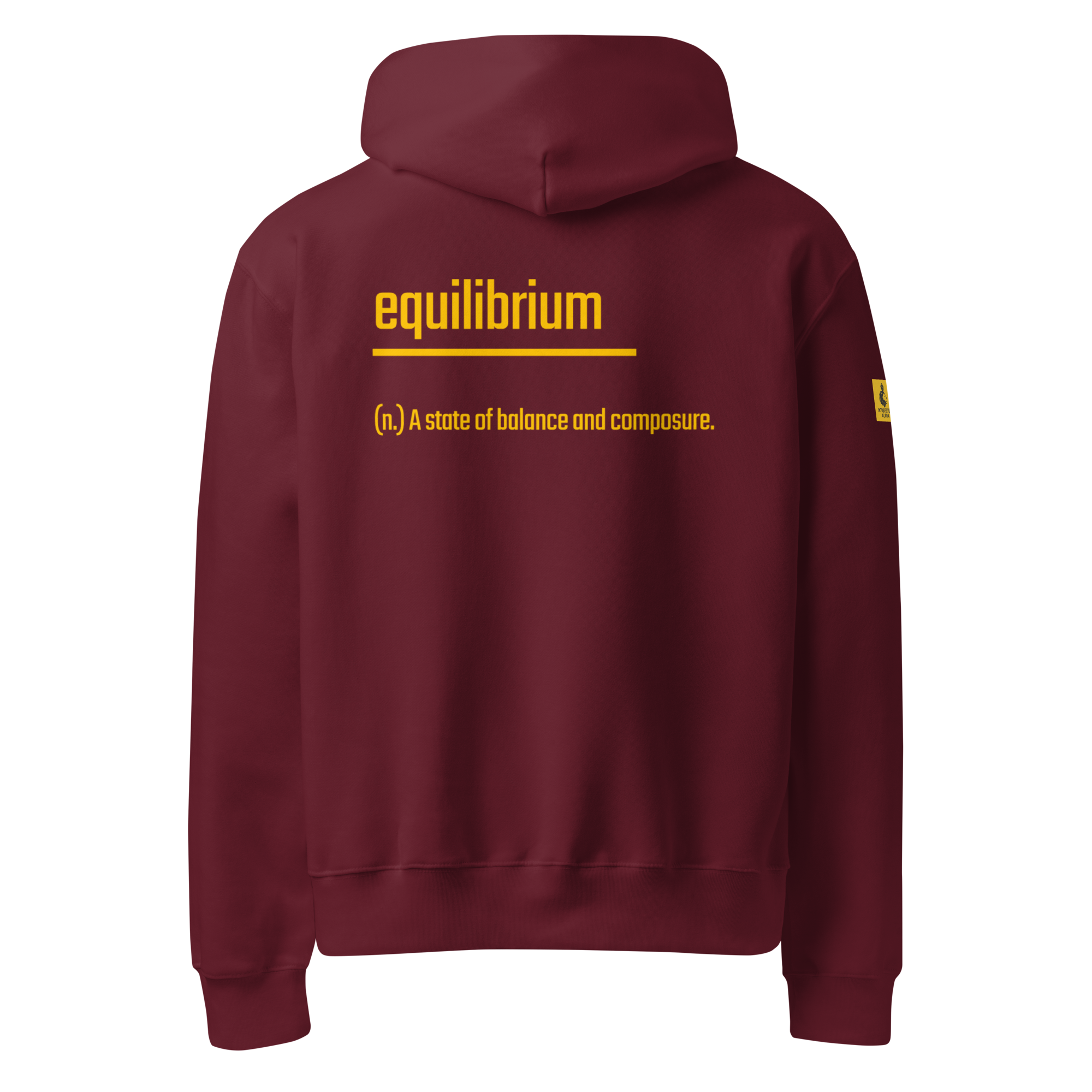 IntrovertedAlpha™ Oversized Hoodie in Maroon for men, premium oversized hoodie with heavyweight comfort