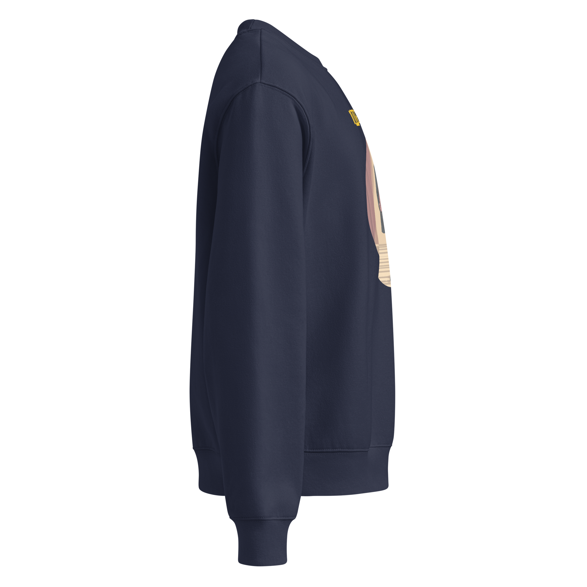 IntrovertedAlpha™ Oversized Sweatshirt in Navy for men, minimalist premium sweatshirt with everyday streetwear style