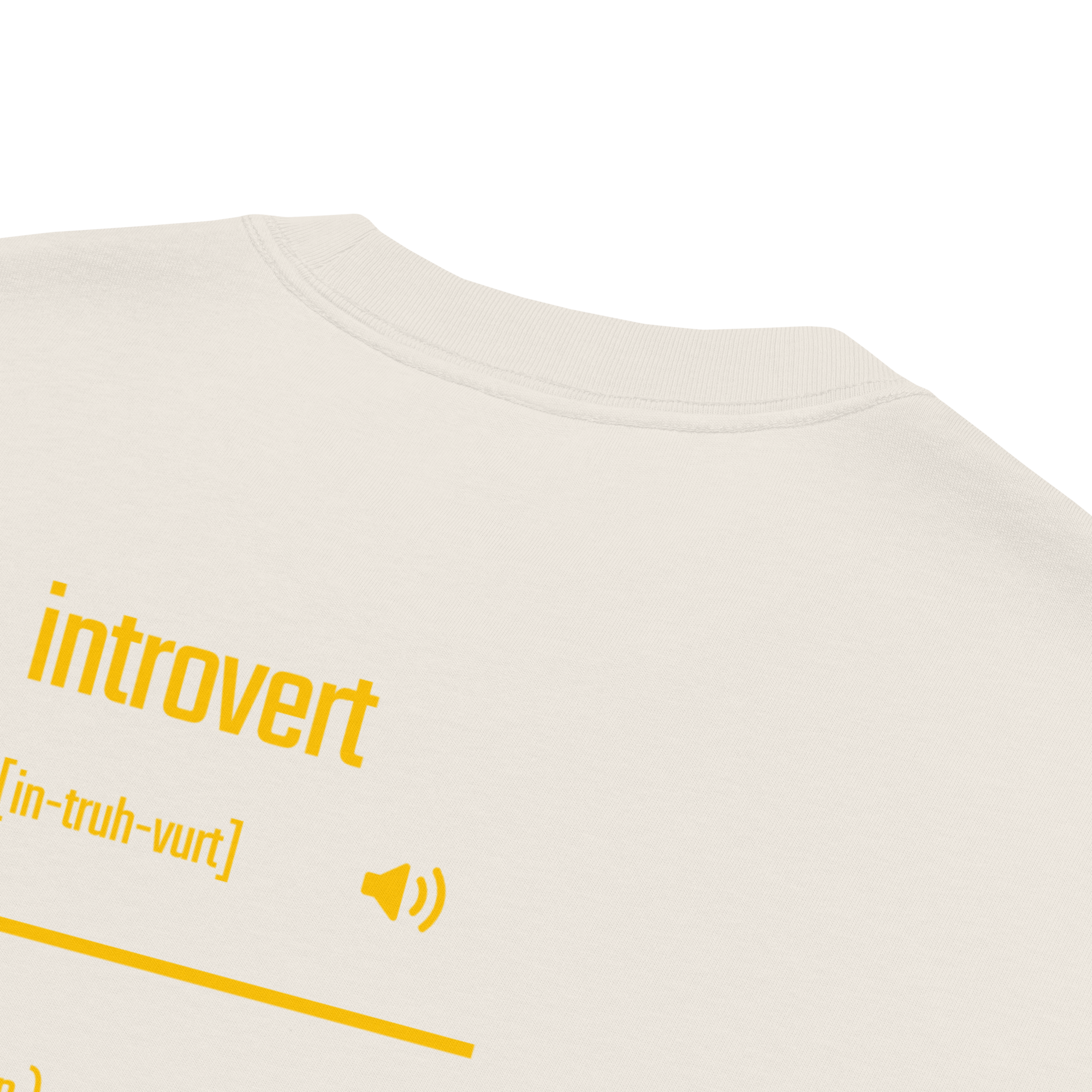 IntrovertedAlpha™ Oversized Faded T-Shirt in Faded Bone for men, soft neutral oversized T-shirt with a minimalist streetwear feel