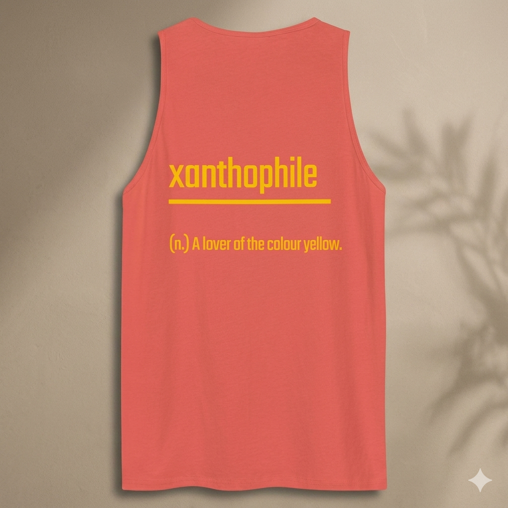 Xantho Philos™ Tank Top in Coral for men, lightweight summer tank top with a vibrant casual tone