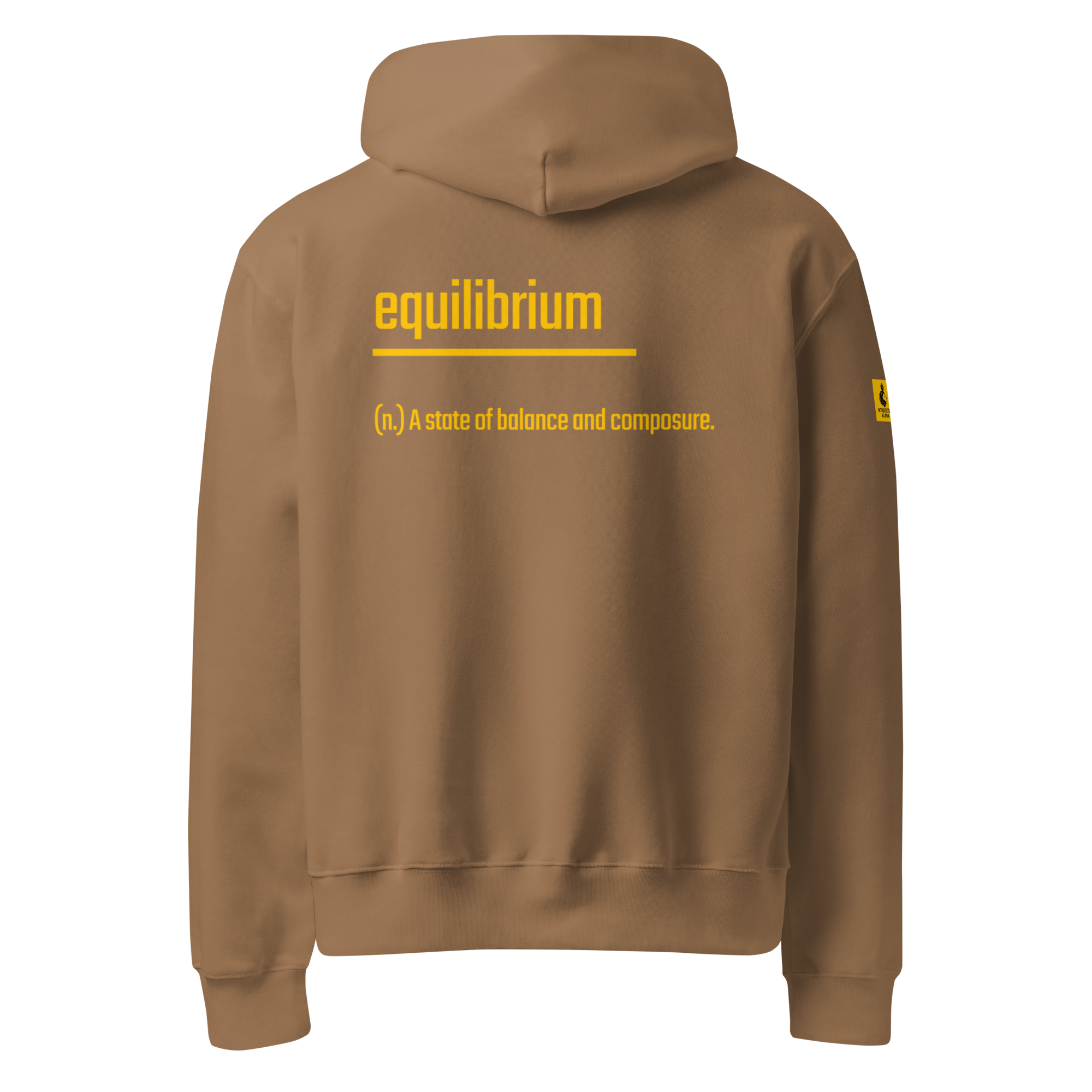IntrovertedAlpha™ Oversized Hoodie in Vintage Black for men, premium heavyweight streetwear with a relaxed oversized fit