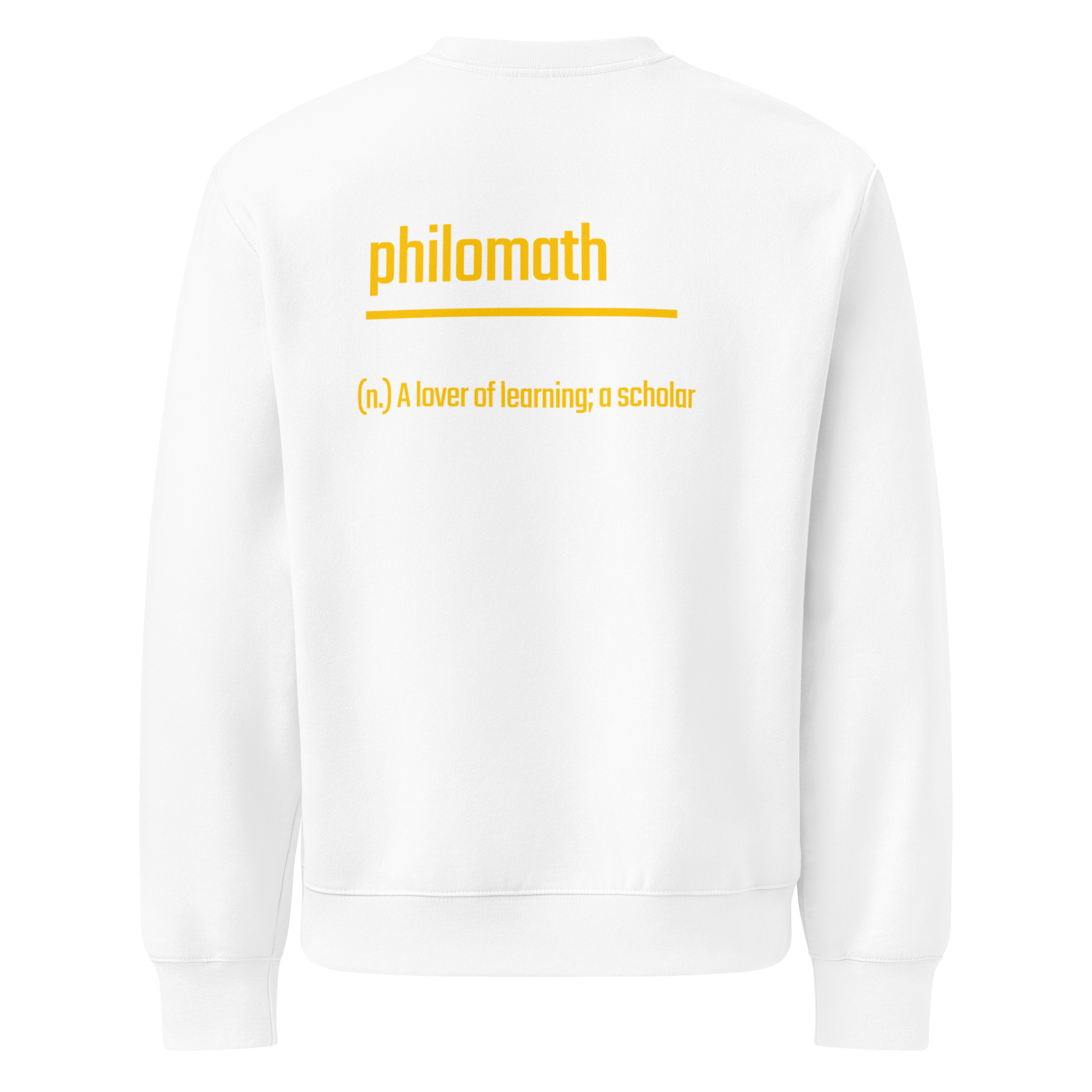 Xantho Philos™ Oversized Sweatshirt in White for men, clean minimalist sweatshirt with a premium heavyweight finish