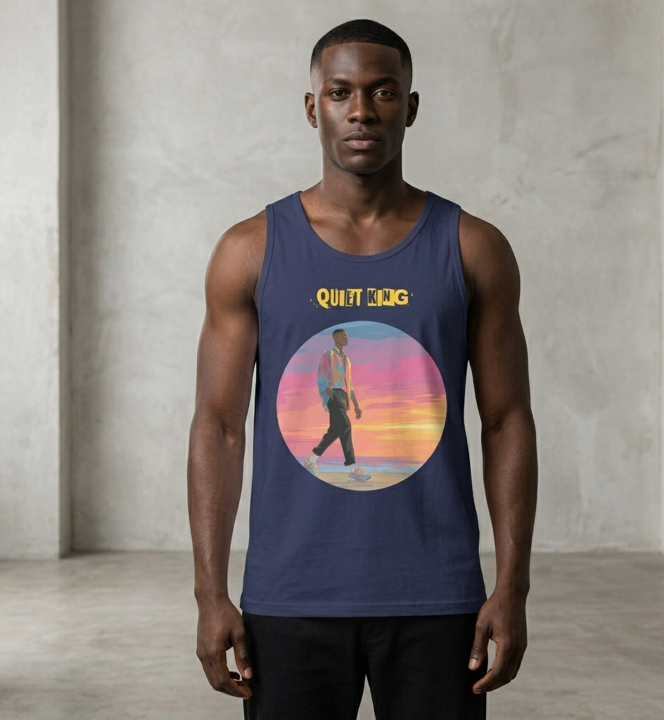 IntrovertedAlpha™ Tank Top in Harbor Blue for men, lightweight premium tank top with a clean casual tone