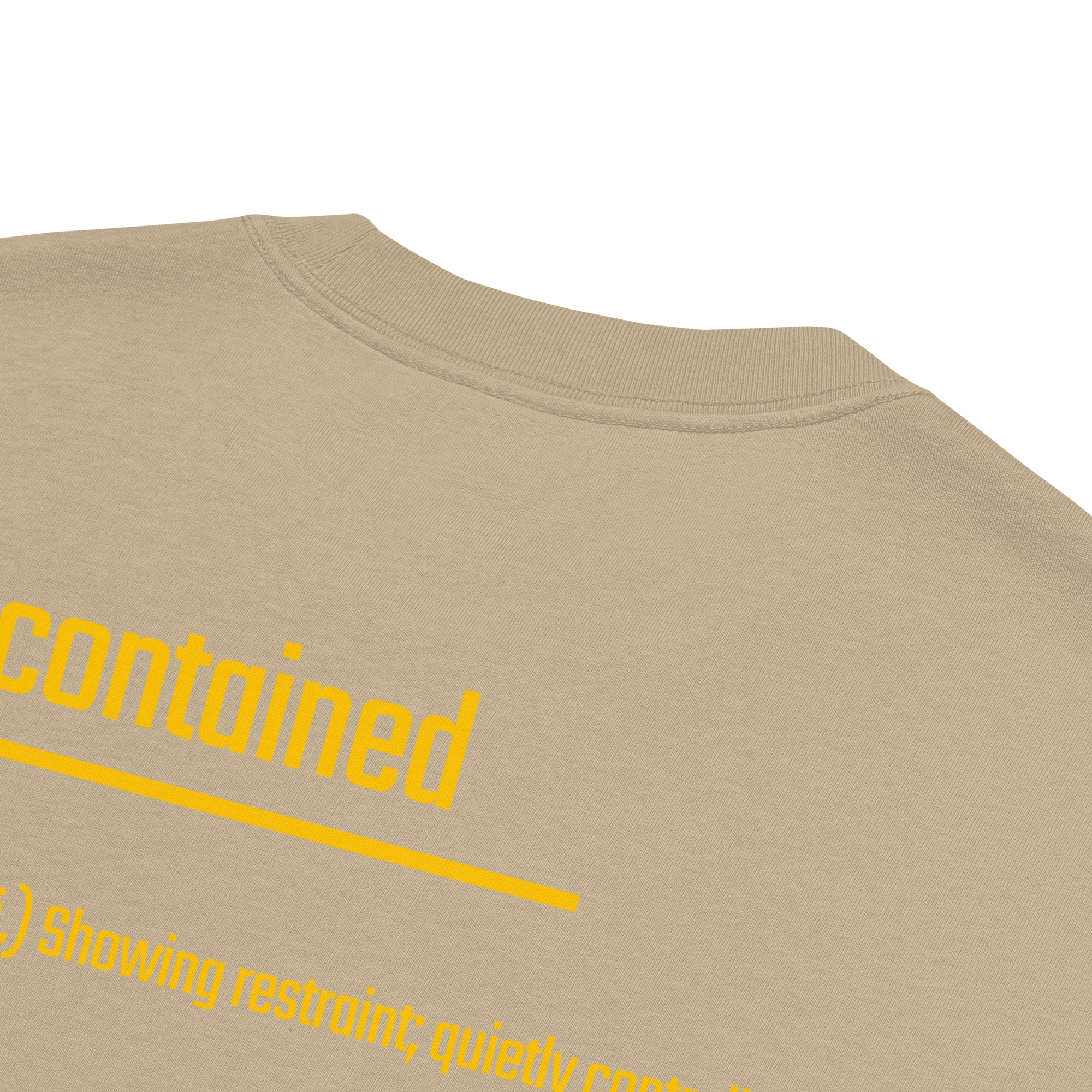IntrovertedAlpha™ Oversized Faded T-Shirt in Faded Khaki for men, neutral oversized T-shirt with casual streetwear style