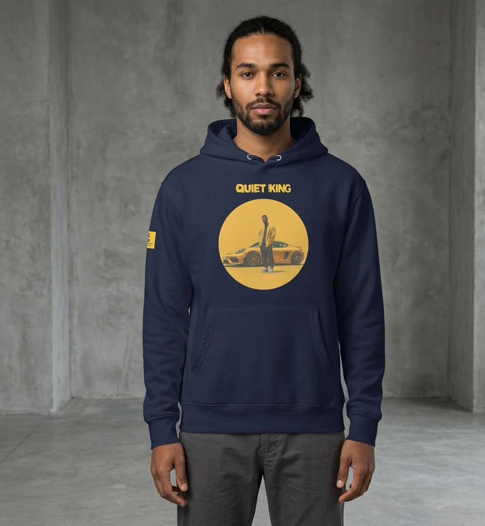Xantho Philos™ Oversized Hoodie in Navy for men, minimalist heavyweight hoodie with a relaxed streetwear fit