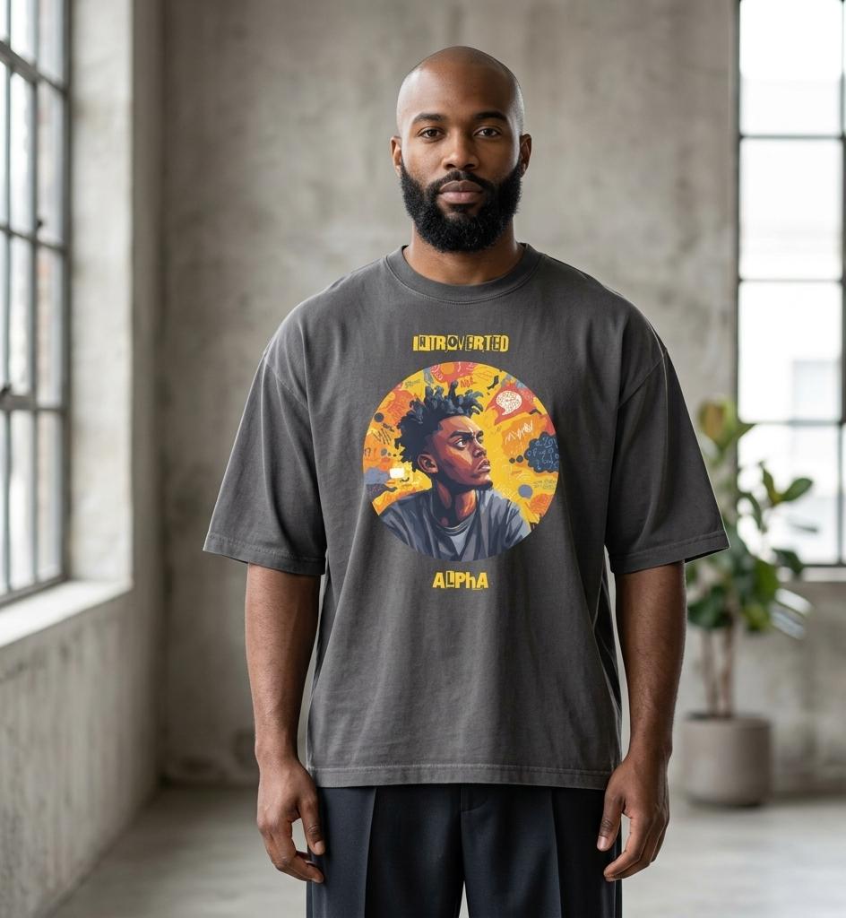 Xantho Philos™ Oversized Faded T-Shirt in Faded Black for men, vintage-wash streetwear with a relaxed oversized fit