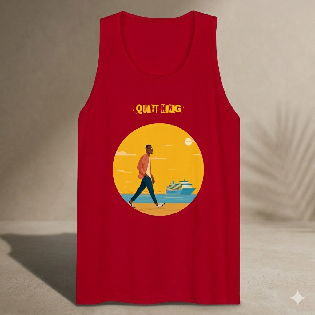 Xantho Philos™ Tank Top in Red for men, bold premium tank top with lightweight streetwear style