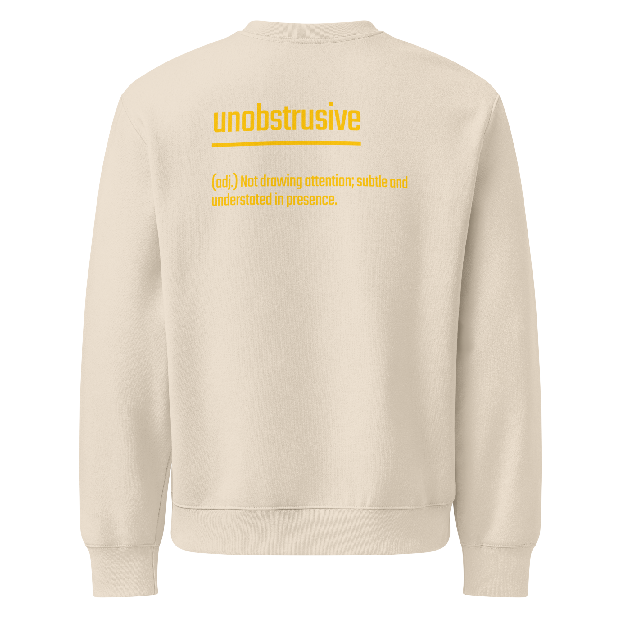 IntrovertedAlpha™ Oversized Sweatshirt in Dust for men, soft neutral sweatshirt with a relaxed oversized fit