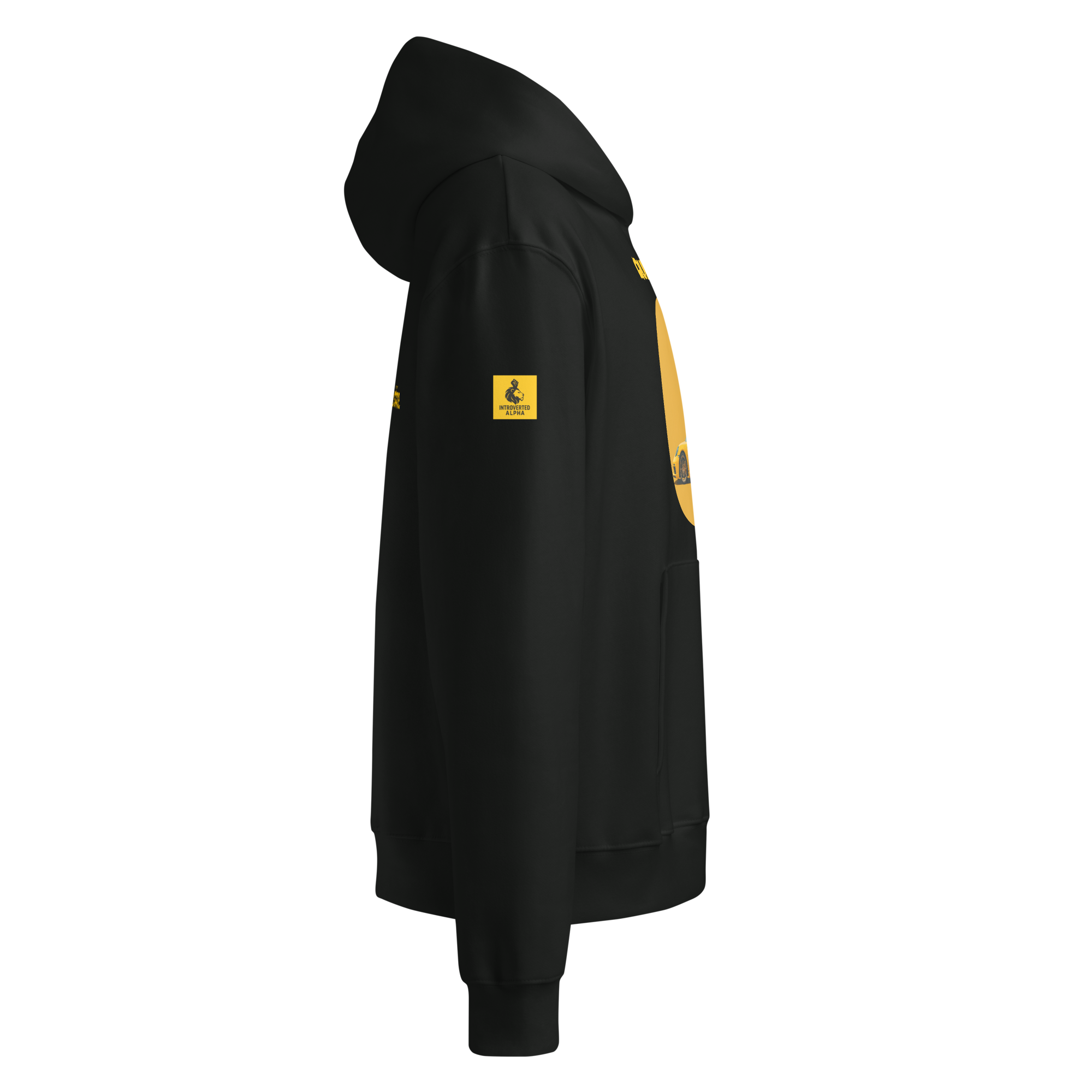 Xantho Philos™ Oversized Hoodie in Vintage Black for men, premium heavyweight streetwear with a relaxed oversized fit
