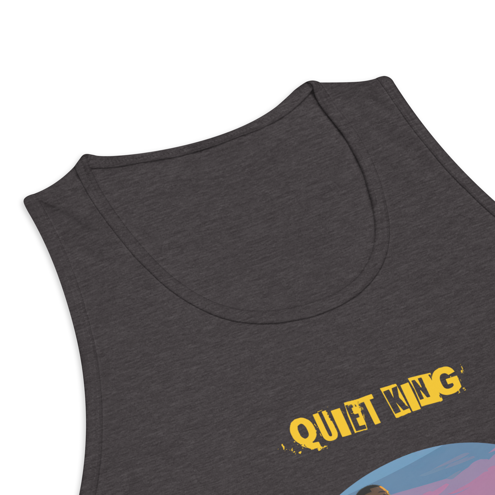 IntrovertedAlpha™ Tank Top in Charcoal Heather for men, soft-blend tank top with a clean everyday fit