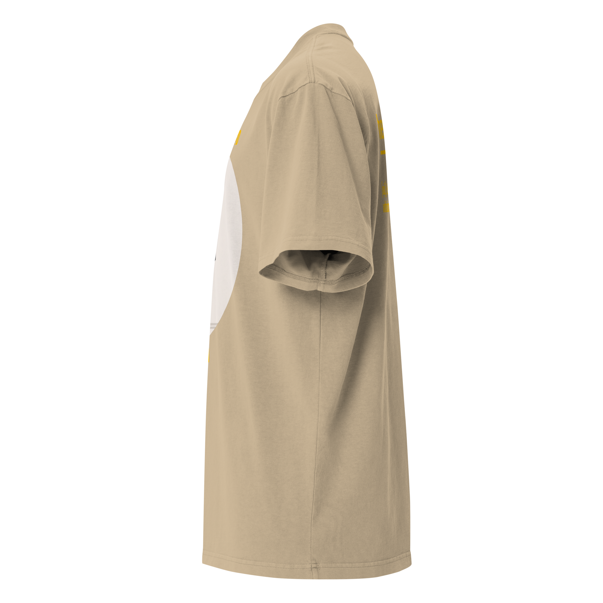 IntrovertedAlpha™ Oversized Faded T-Shirt in Faded Khaki for men, neutral oversized T-shirt with casual streetwear style