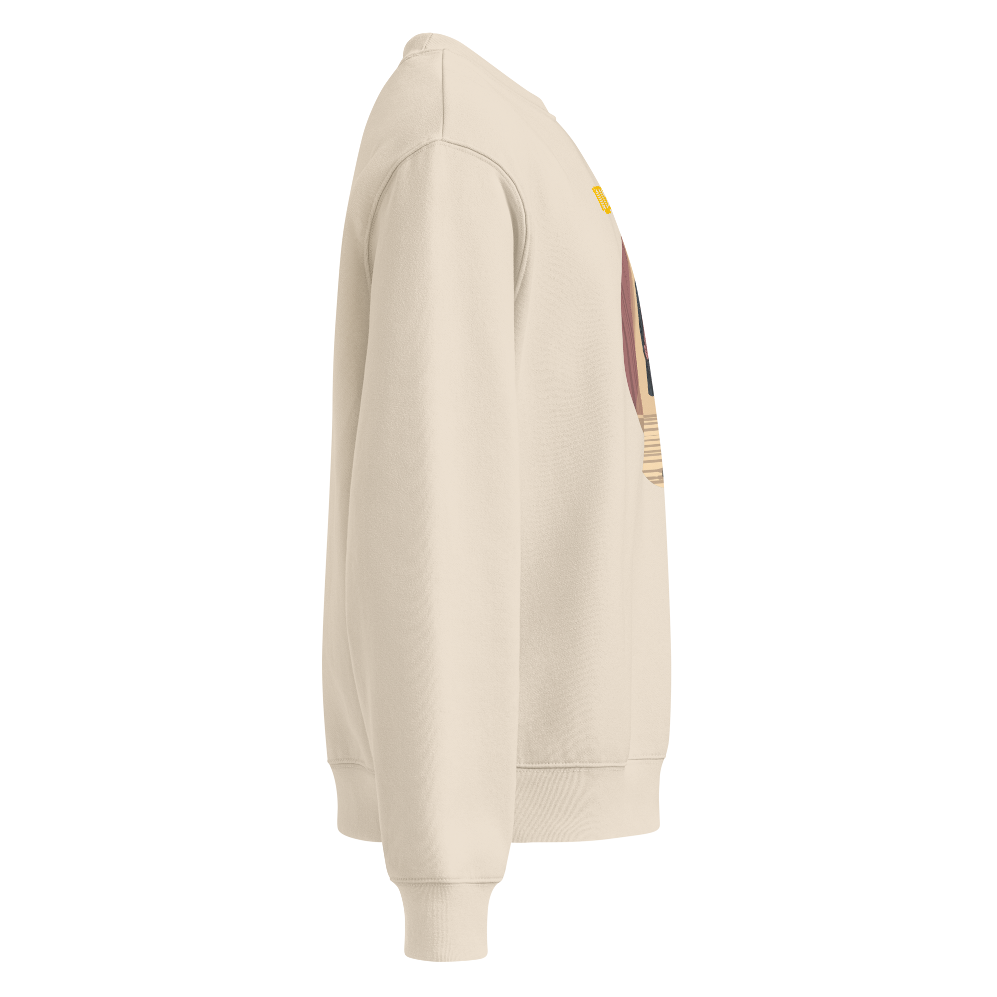 IntrovertedAlpha™ Oversized Sweatshirt in Dust for men, soft neutral sweatshirt with a relaxed oversized fit