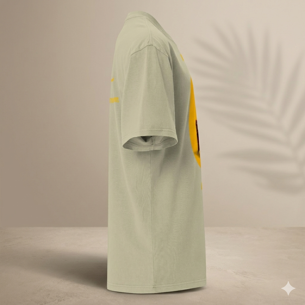 Xantho Philos™ Oversized Faded T-Shirt in Faded Eucalyptus for men, washed green oversized T-shirt with premium casual style