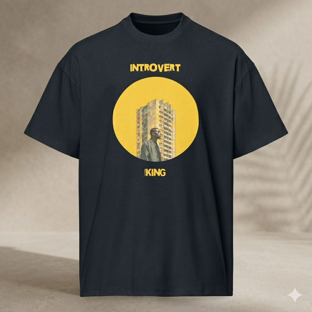 Xantho Philos™ Box Tee in Navy Blazer for men, structured oversized T-shirt with premium streetwear style