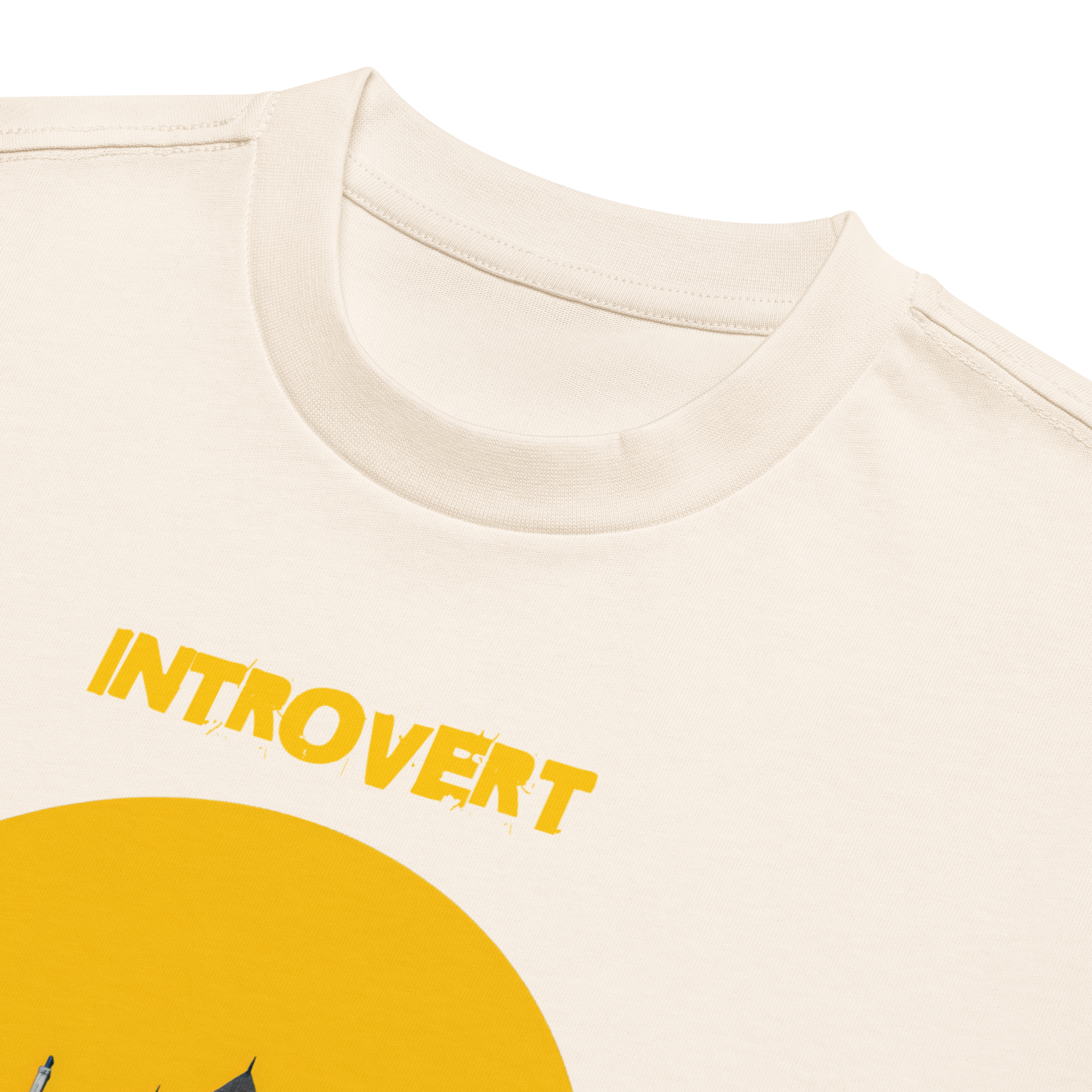 Xantho Philos™ Box Tee in Vintage White for men, soft-toned box tee with a minimalist oversized fit