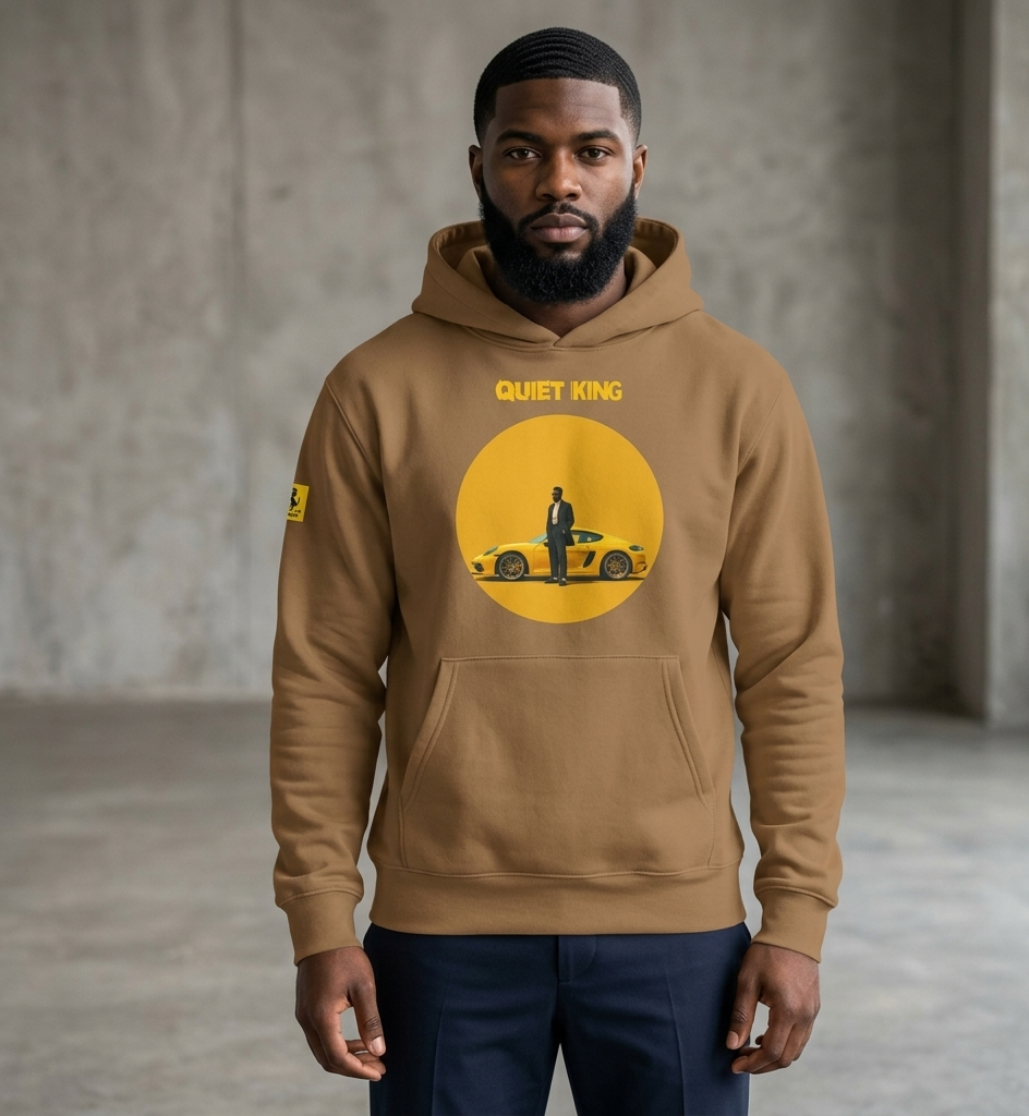 Xantho Philos™ Oversized Hoodie in Vintage Brown for men, premium oversized streetwear with a warm neutral tone