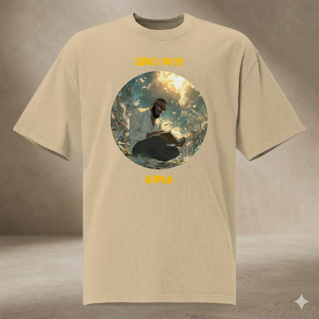 Xantho Philos™ Oversized Faded T-Shirt in Faded Khaki for men, neutral oversized T-shirt with casual streetwear style
