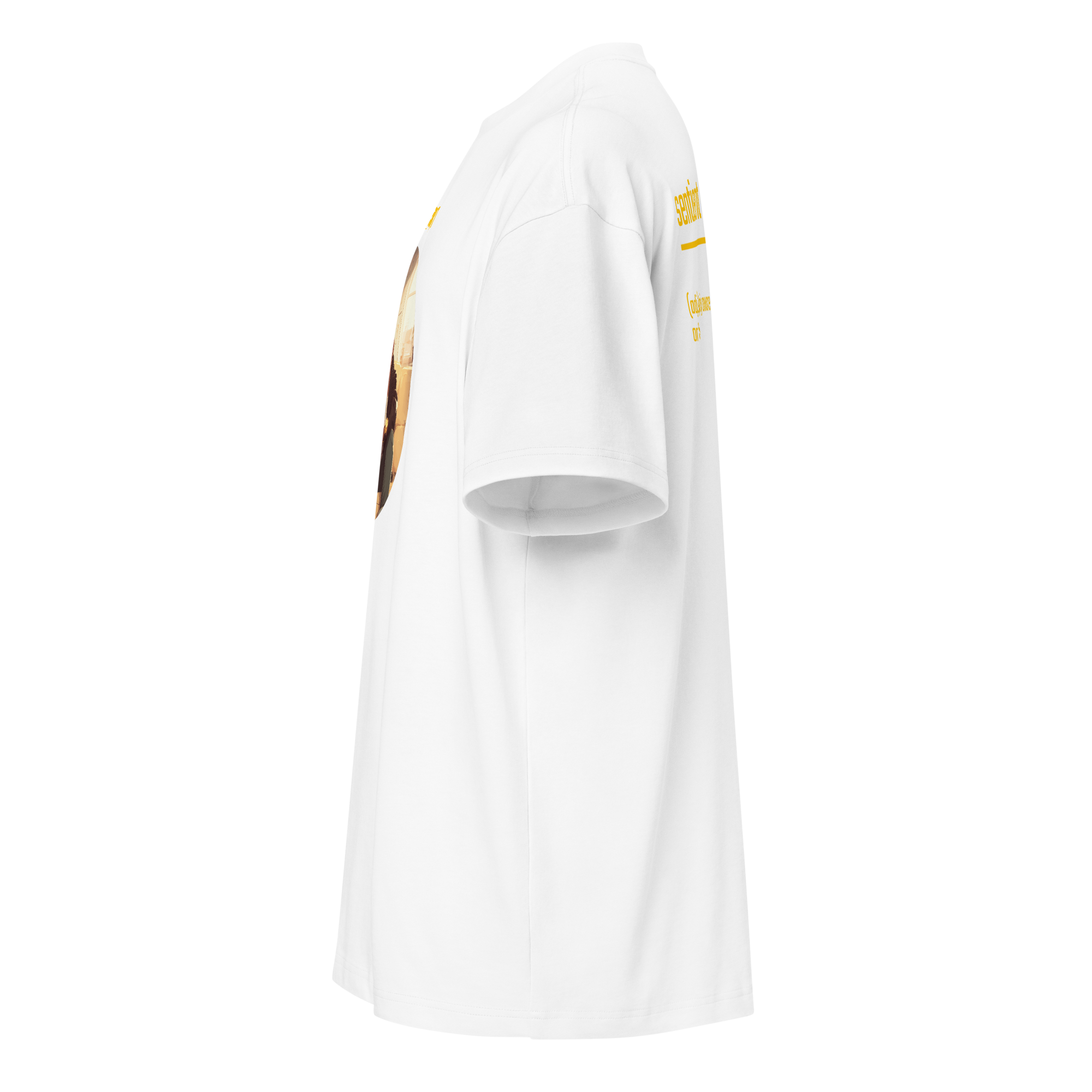 IntrovertedAlpha™ Box Tee in White for men, crisp structured box tee with a clean premium finish
