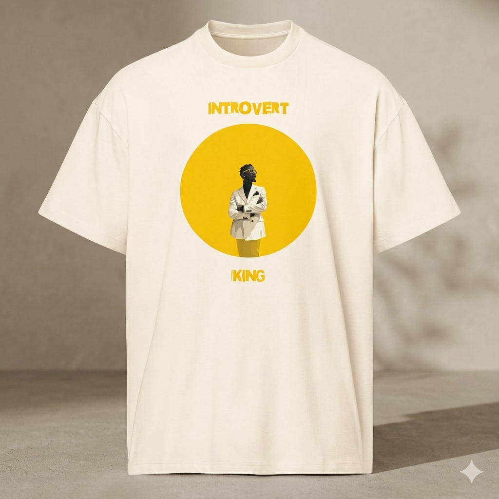 Xantho Philos™ Box Tee in Vintage White for men, soft-toned box tee with a minimalist oversized fit