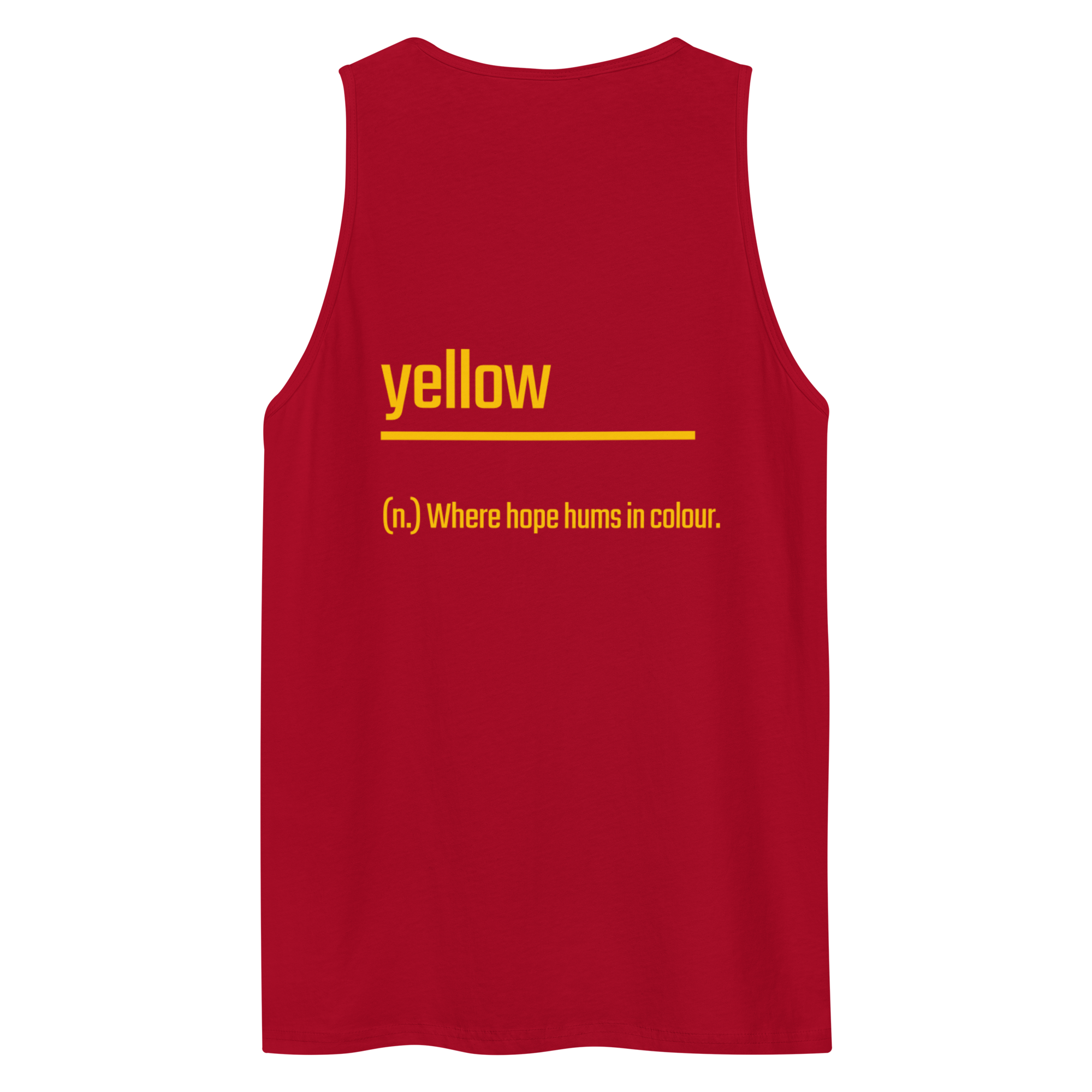 Xantho Philos™ Tank Top in Red for men, bold premium tank top with lightweight streetwear style