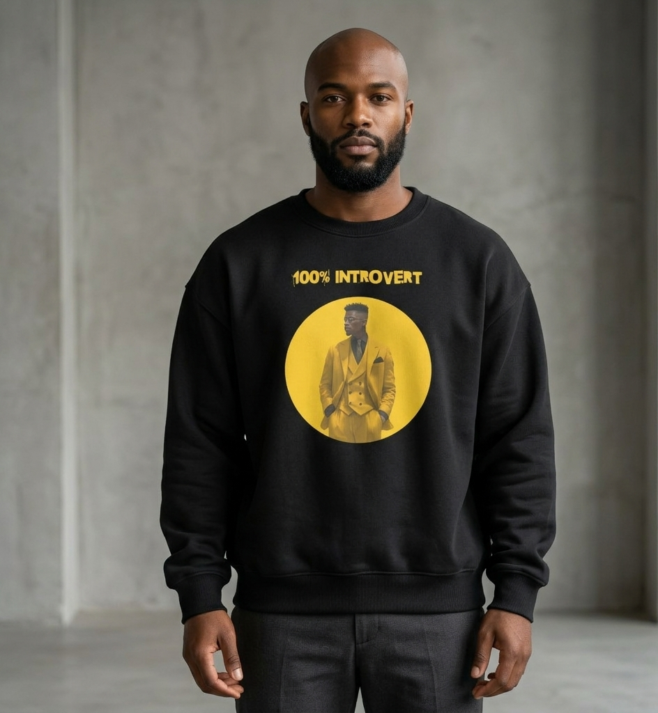 Xantho Philos™ Oversized Sweatshirt in Vintage Black for men, washed heavyweight sweatshirt with a relaxed oversized fit