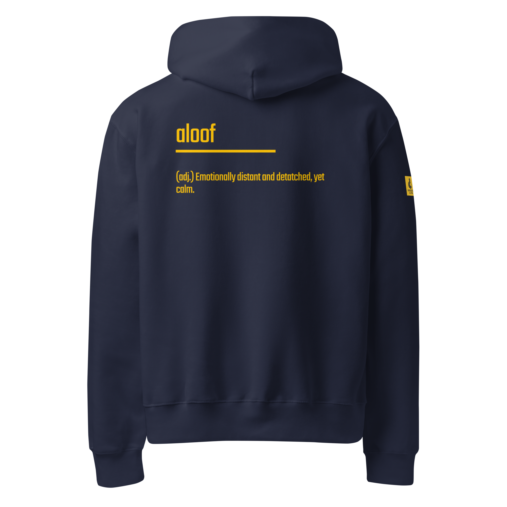 Xantho Philos™ Oversized Hoodie in Navy for men, minimalist heavyweight hoodie with a relaxed streetwear fit