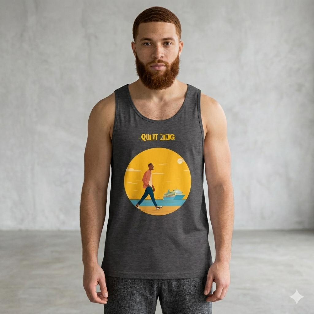 Xantho Philos™ Tank Top in Charcoal Heather for men, soft-blend tank top with a clean everyday fit