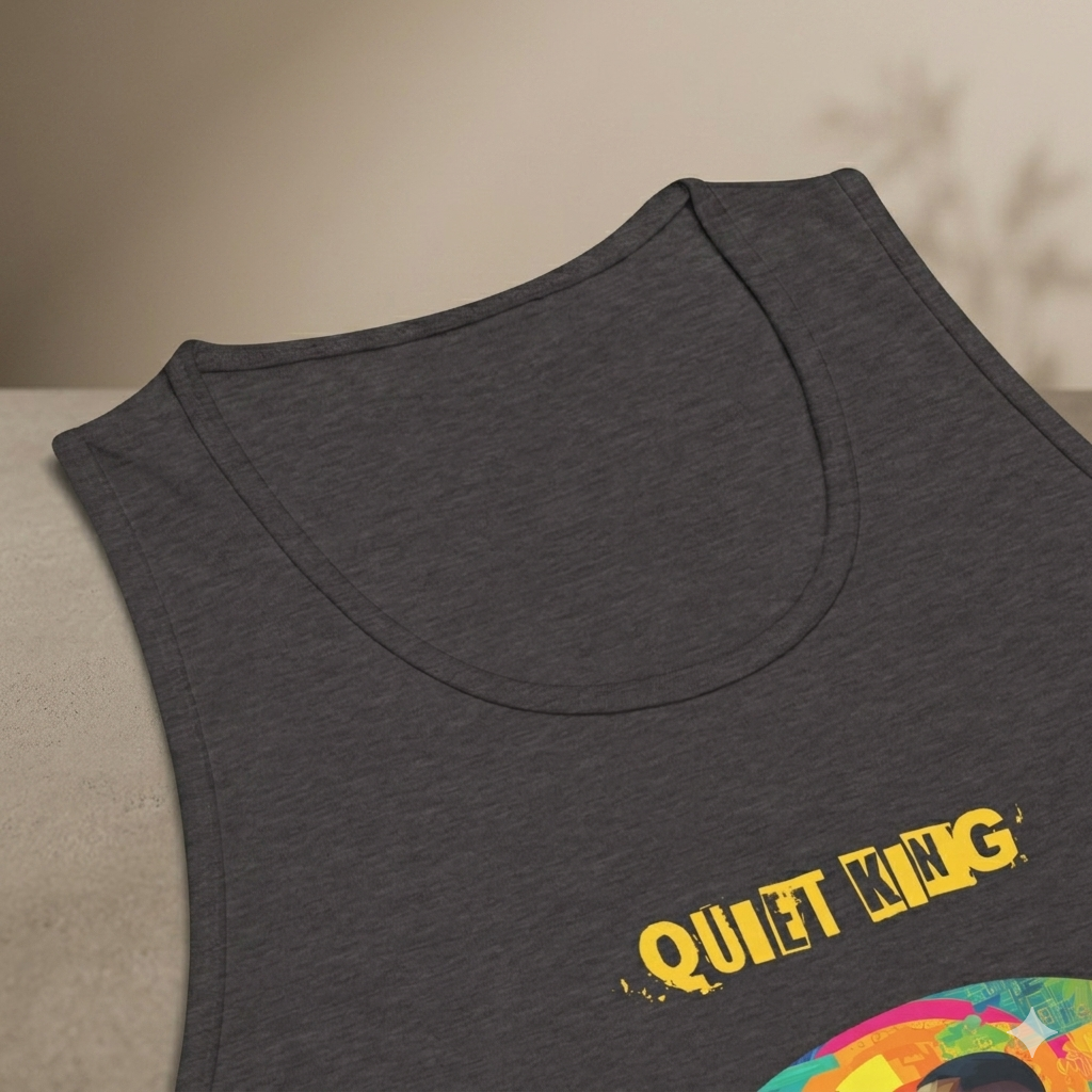 IntrovertedAlpha™ Tank Top in Charcoal Heather for men, soft-blend tank top with a clean everyday fit