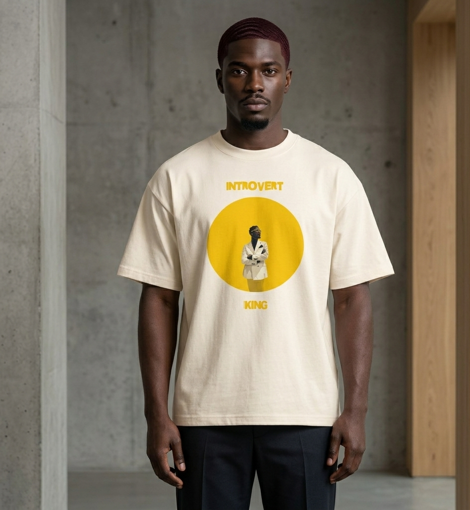Xantho Philos™ Box Tee in Vintage White for men, soft-toned box tee with a minimalist oversized fit