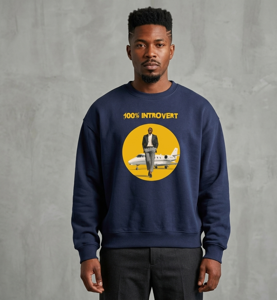 Xantho Philos™ Oversized Sweatshirt in Navy for men, minimalist premium sweatshirt with everyday streetwear style