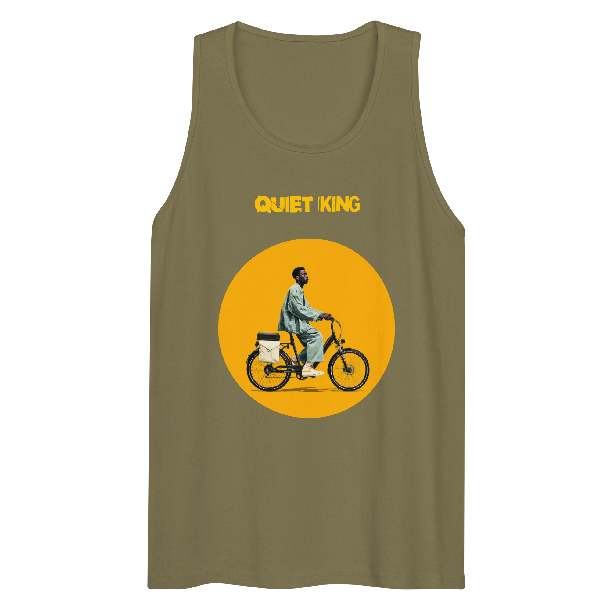 Xantho Philos™ Tank Top in Military Green for men, athletic streetwear tank with a grounded utilitarian tone