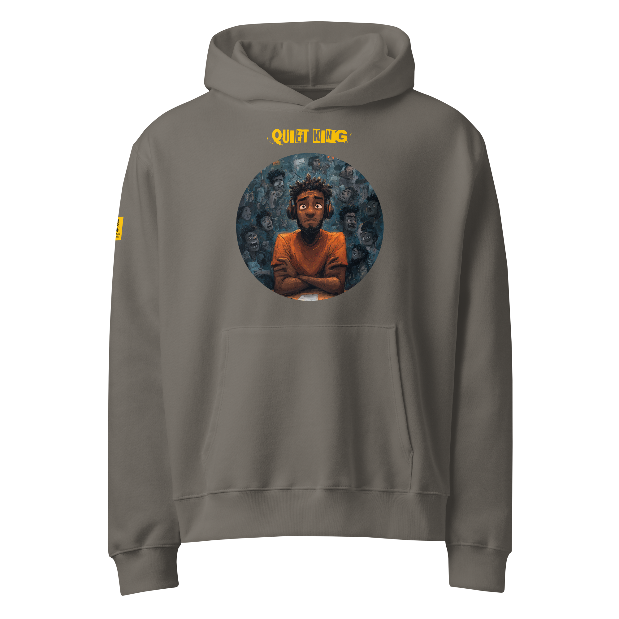 Xantho Philos™ Oversized Hoodie in Asphalt for men, clean minimalist hoodie with premium heavyweight comfort