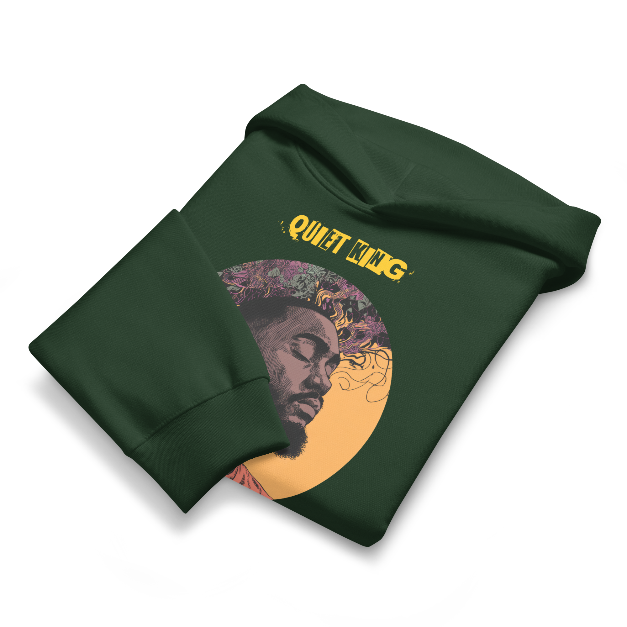 IntrovertedAlpha™ Oversized Hoodie in Forest for men, elevated everyday streetwear with a relaxed oversized fit
