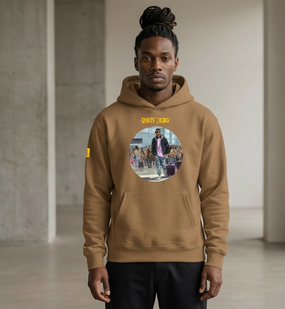 IntrovertedAlpha™ Oversized Hoodie in Vintage Black for men, premium heavyweight streetwear with a relaxed oversized fit