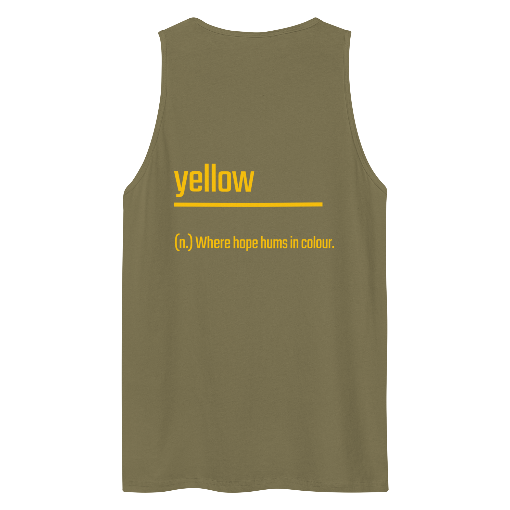 Xantho Philos™ Tank Top in Military Green for men, athletic streetwear tank with a grounded utilitarian tone