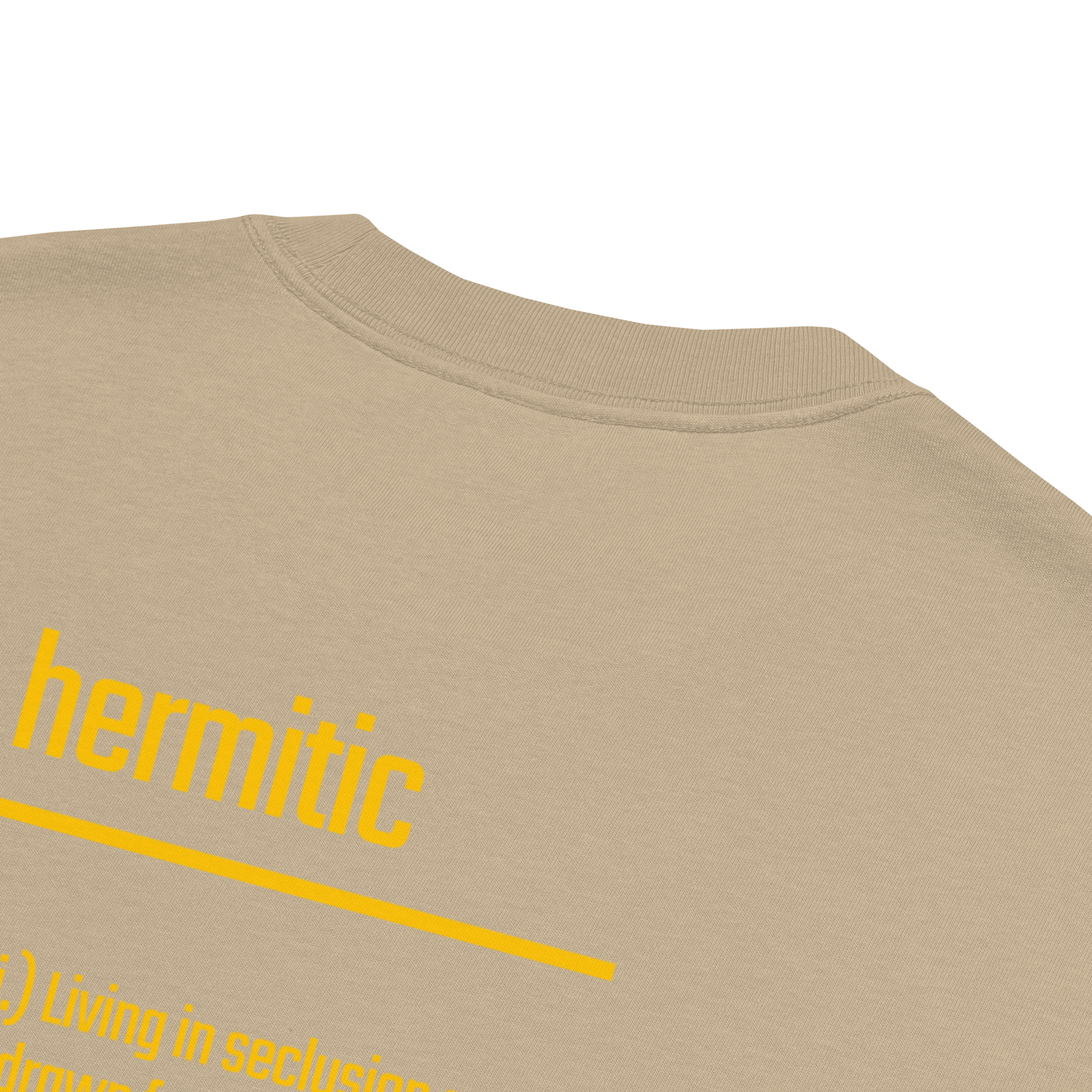 IntrovertedAlpha™ Oversized Faded T-Shirt in Faded Khaki for men, neutral oversized T-shirt with casual streetwear style
