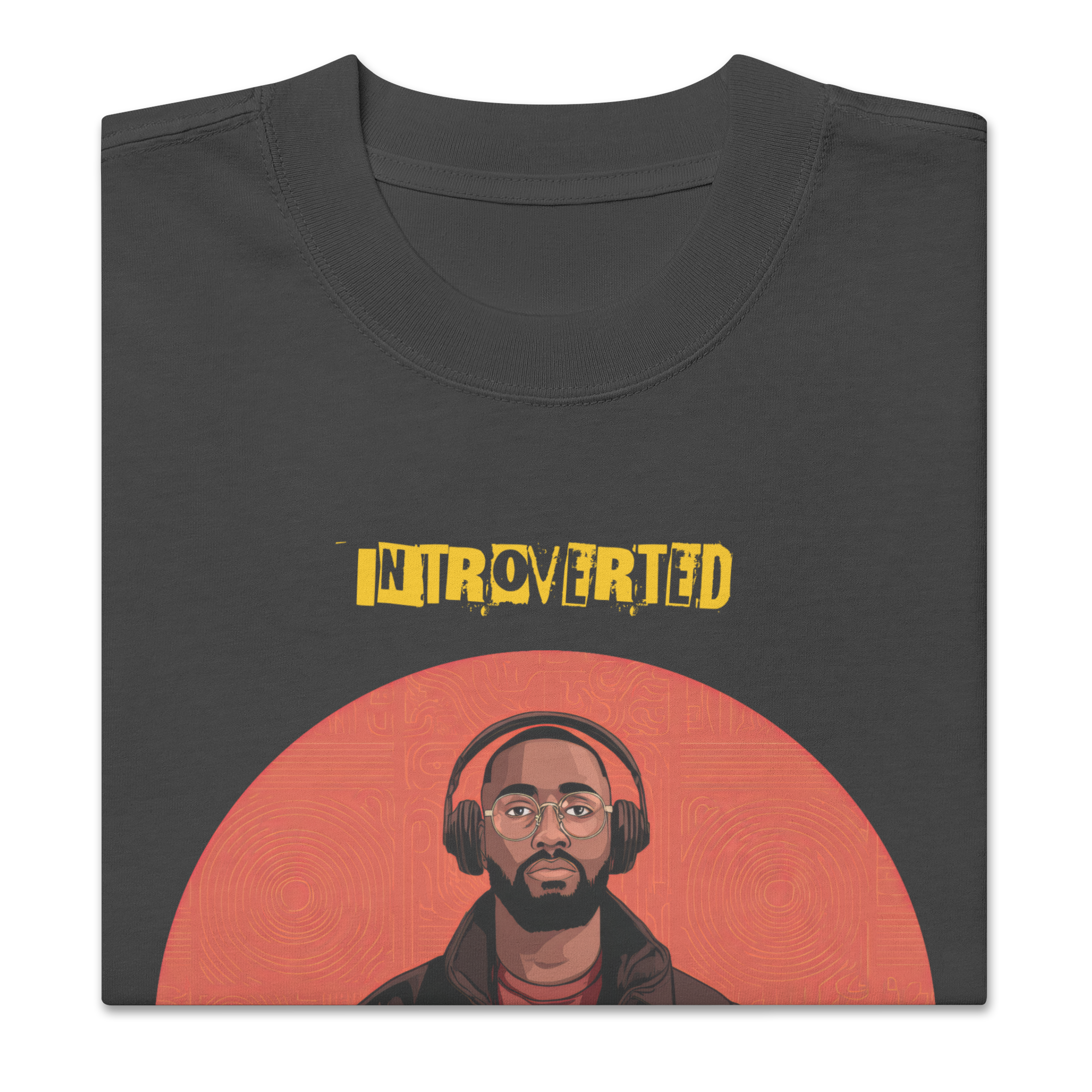 Xantho Philos™ Oversized Faded T-Shirt in Faded Black for men, vintage-wash streetwear with a relaxed oversized fit