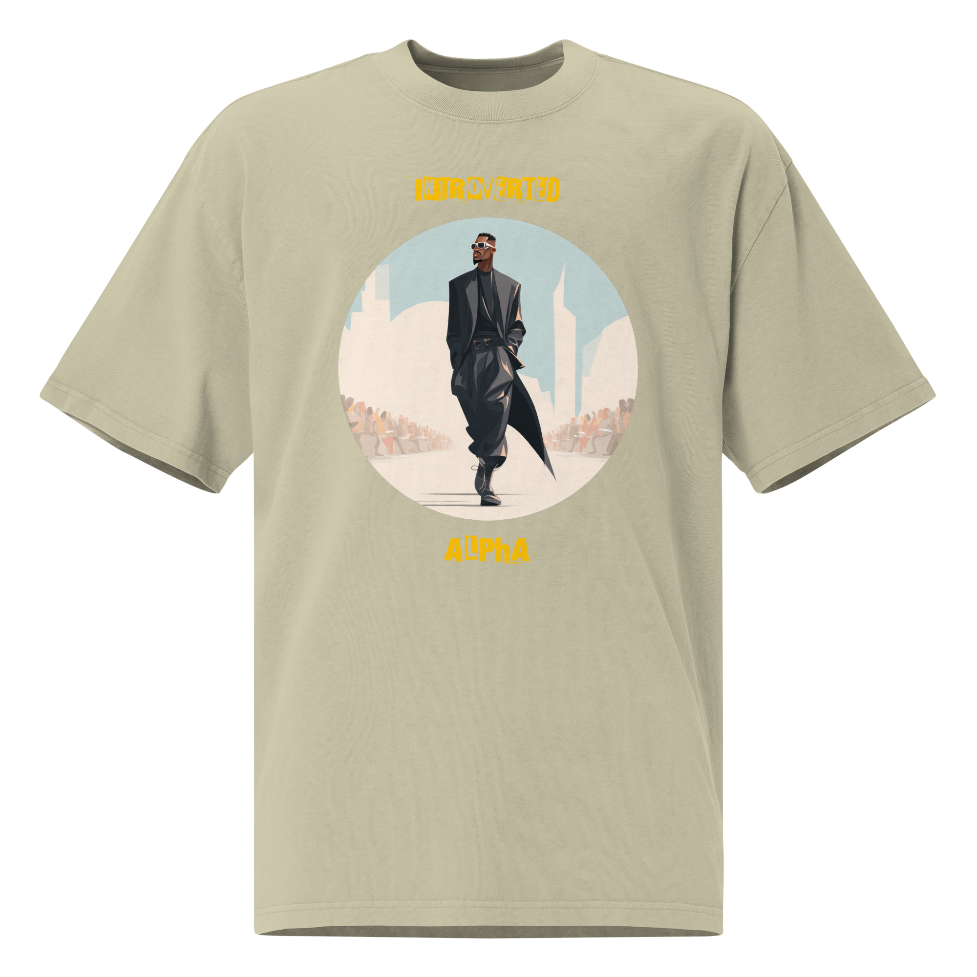 Xantho Philos™ Oversized Faded T-Shirt in Faded Eucalyptus for men, washed green oversized T-shirt with premium casual style