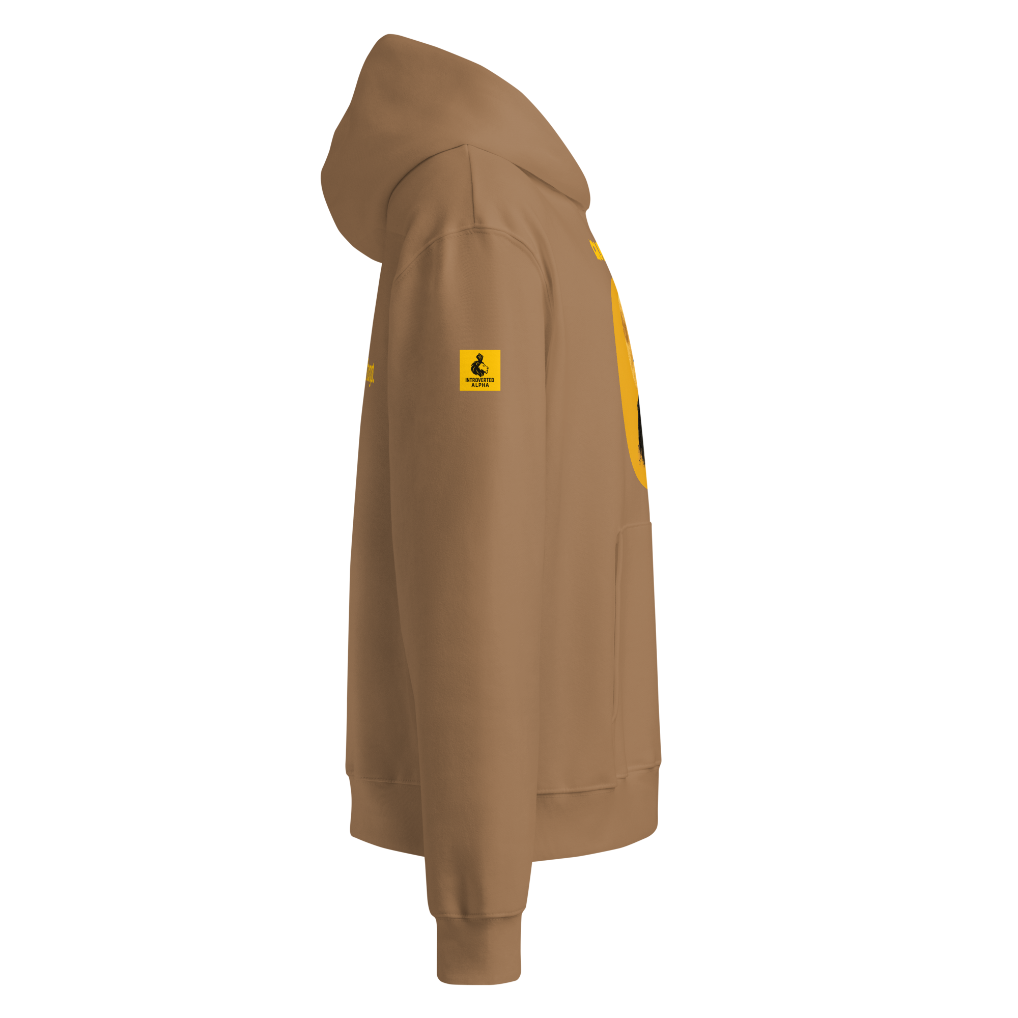 Xantho Philos™ Oversized Hoodie in Vintage Brown for men, premium oversized streetwear with a warm neutral tone